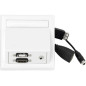 Vivolink WI221260 prise de courant HDMI + USB A + 3,5 mm Blanc