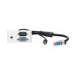 Vivolink WI221270 prise de courant HDMI + VGA + 3.5mm Blanc