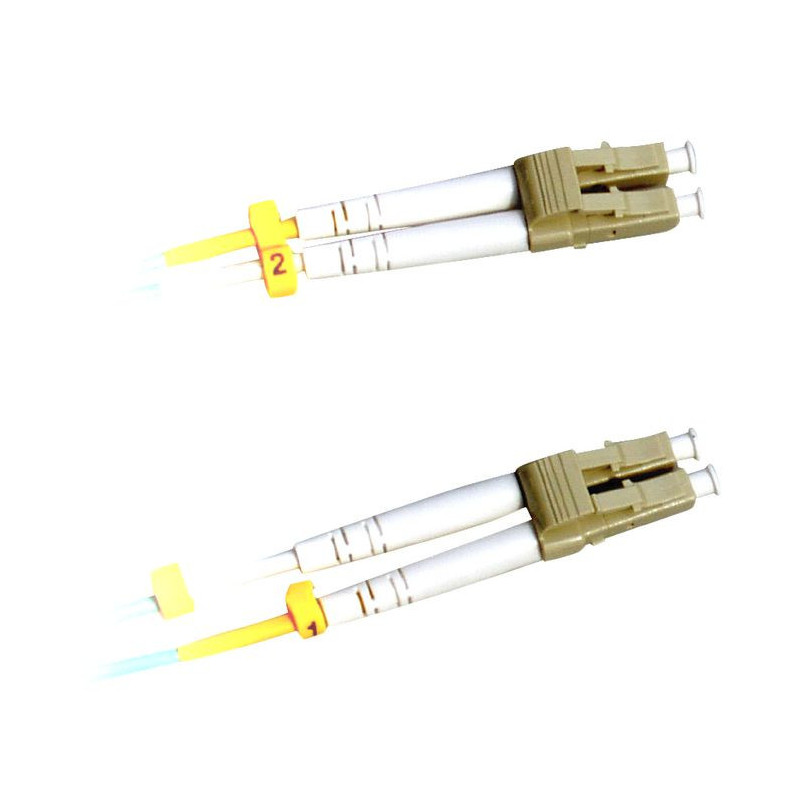 Lanview LVO231301 câble de fibre optique 2 m 2x LC OM3 Couleur aqua