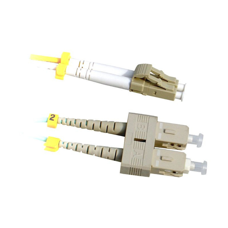 Lanview LVO231303 câble de fibre optique 2 m 2x LC 2x SC OM3 Couleur aqua