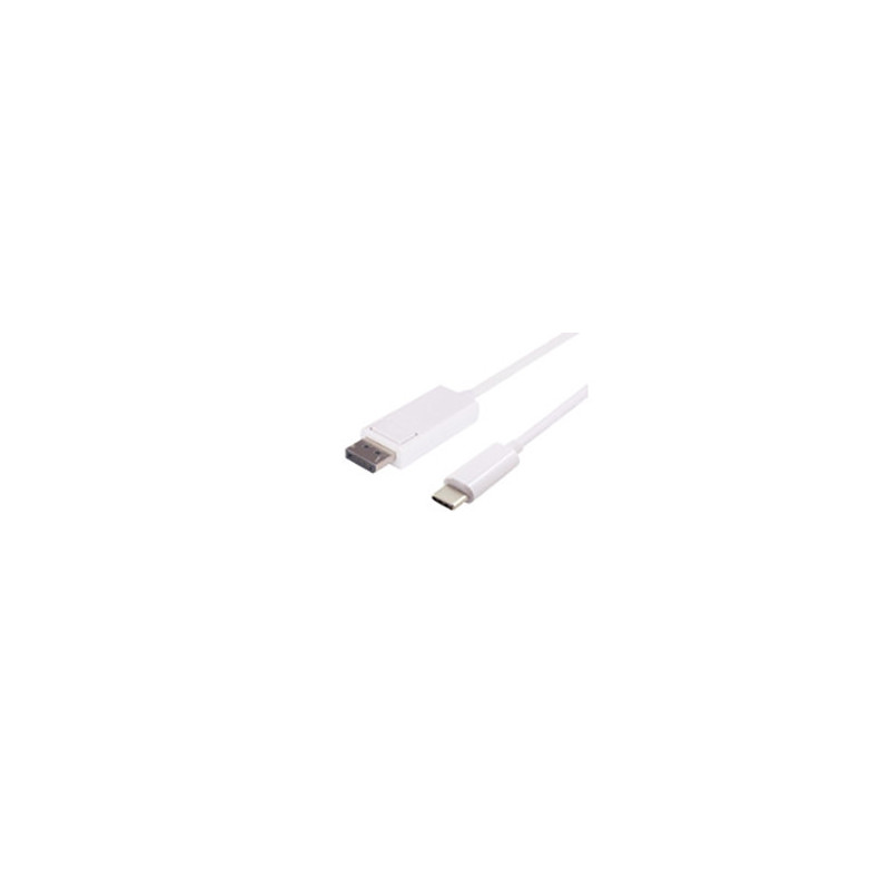 Microconnect 1.0m USB C - DP adaptateur graphique USB Blanc