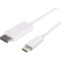 Microconnect USB3.1CDPB2W câble vidéo et adaptateur 2 m USB Type-C DisplayPort Blanc