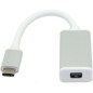 Microconnect USB3.1CMDPW câble vidéo et adaptateur 0,2 m USB Type-C Mini DisplayPort Blanc