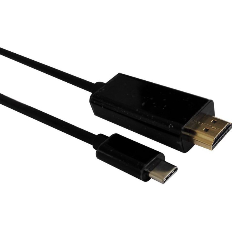 Microconnect USB3.1CHDMI1 câble vidéo et adaptateur 1 m HDMI USB Type-C Noir