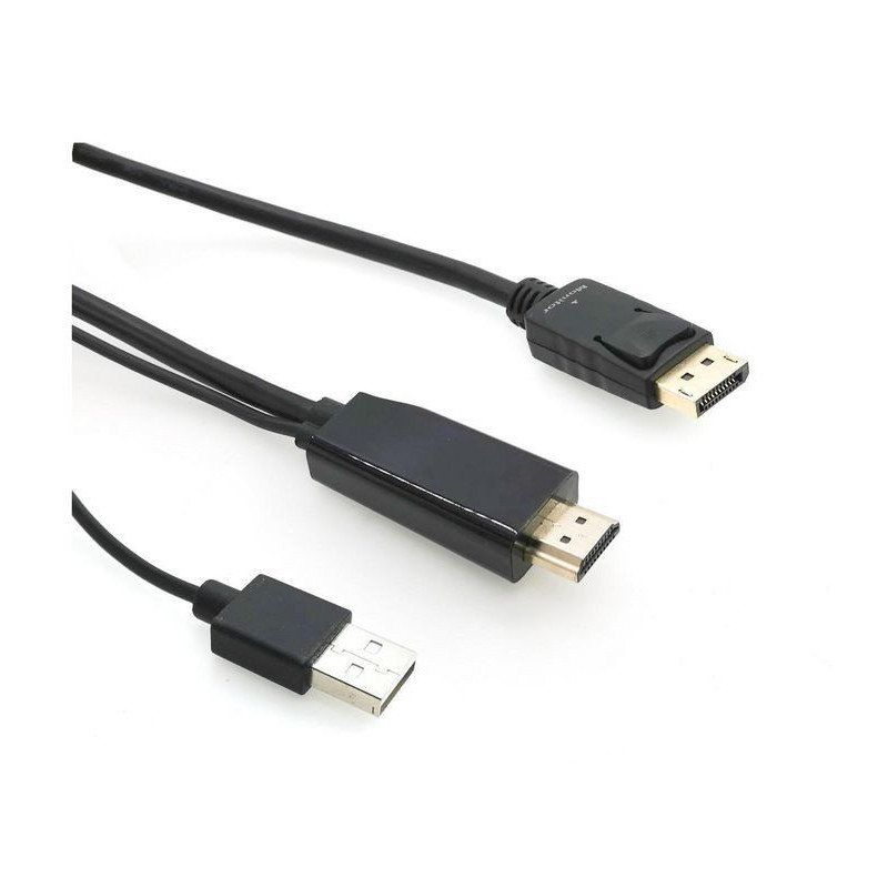 Microconnect HDMI-DP-CON1 câble vidéo et adaptateur 1 m HDMI Type A (Standard) DisplayPort Noir
