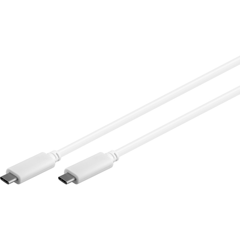 Microconnect USB3.1CC1W câble USB 1 m USB 3.2 Gen 2 (3.1 Gen 2) USB C Blanc