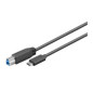 Microconnect USB3.1CB1 câble USB 1 m USB 3.2 Gen 1 (3.1 Gen 1) USB C USB B Noir