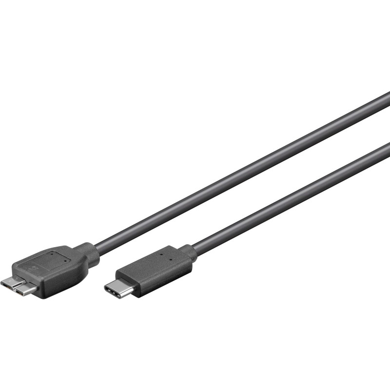 Microconnect USB3.1CAMIB3.06 câble USB 0,6 m USB 3.2 Gen 2 (3.1 Gen 2) USB C Micro-USB B Noir