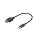 Microconnect 0.2m USB 3.1 câble USB 0,2 m USB 3.2 Gen 1 (3.1 Gen 1) USB C USB A Noir