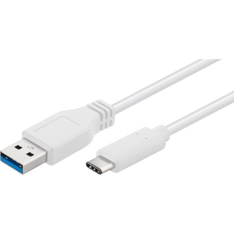 Microconnect USB3.1CA2W câble USB 2 m USB 3.2 Gen 1 (3.1 Gen 1) USB A USB C Blanc