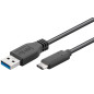 Microconnect USB3.1CA2 câble USB 2 m USB 3.2 Gen 1 (3.1 Gen 1) USB C USB A Noir