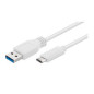 Microconnect USB3.1CA1W câble USB 1 m USB 3.2 Gen 1 (3.1 Gen 1) USB A USB C Blanc