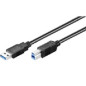 Microconnect USB A/USB B, 5 m câble USB USB 3.2 Gen 1 (3.1 Gen 1) Noir