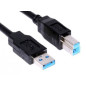 Microconnect USB3.0AB3B câble USB 3 m USB 3.2 Gen 1 (3.1 Gen 1) USB A USB B Noir