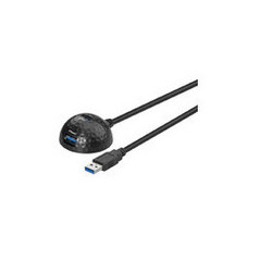 Microconnect 1.5m USB 3.0 câble USB 1,5 m USB 3.2 Gen 1 (3.1 Gen 1) USB A 2 x USB A Noir
