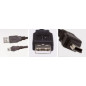 Microconnect USBAMB51 câble USB 1 m USB A Mini-USB B Noir