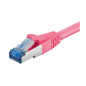 Microconnect SFTP6A005PI câble de réseau Rose 0,5 m Cat6a