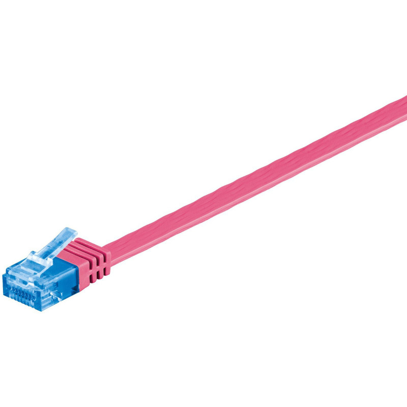 Microconnect V-UTP6A03PI-FLAT câble de réseau Rose 3 m Cat6a U/UTP (UTP)