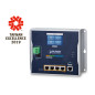 PLANET IP30 Industrial Wall-mount Routeur connecté Gigabit Ethernet Bleu, Gris