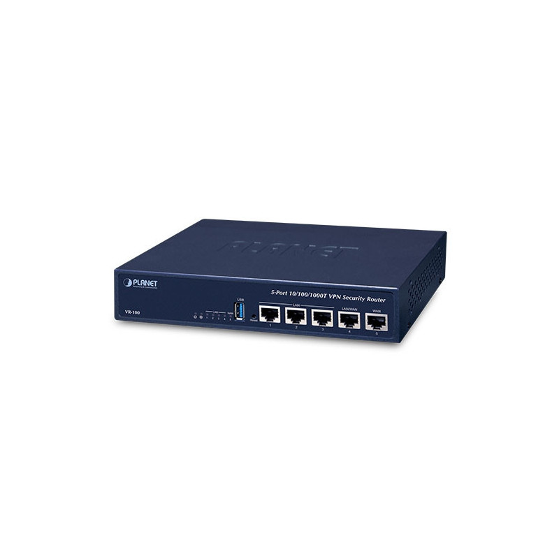 PLANET VR-100 Routeur connecté Gigabit Ethernet Bleu