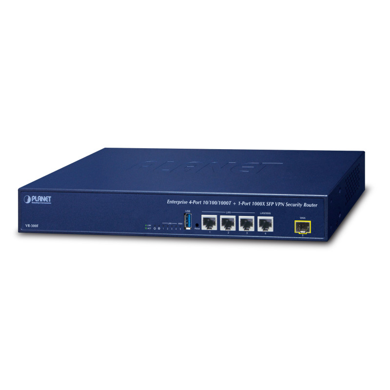 PLANET Enterprise 1-Port 1000X SFP + routeur sans fil Gigabit Ethernet Bleu