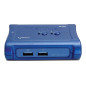 Trendnet TK-207K commutateur écran, clavier et souris Bleu