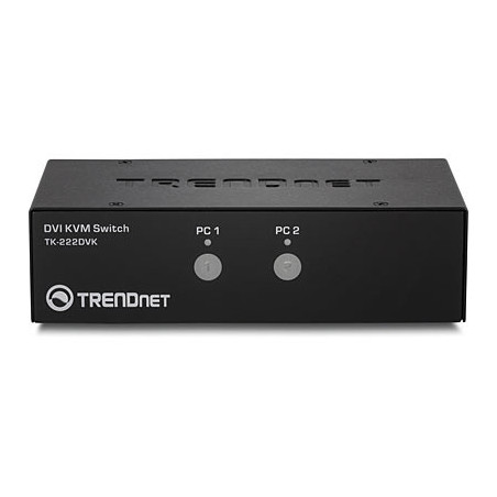 Trendnet TK-222DVK commutateur écran, clavier et souris Noir