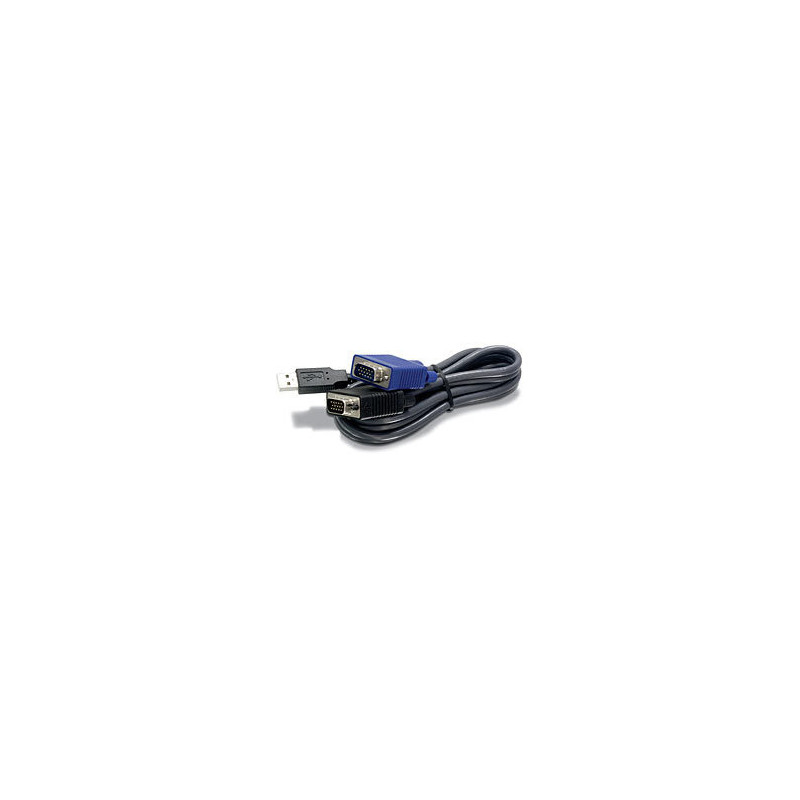Trendnet 1.8m USB/VGA câble kvm Noir 1,8 m