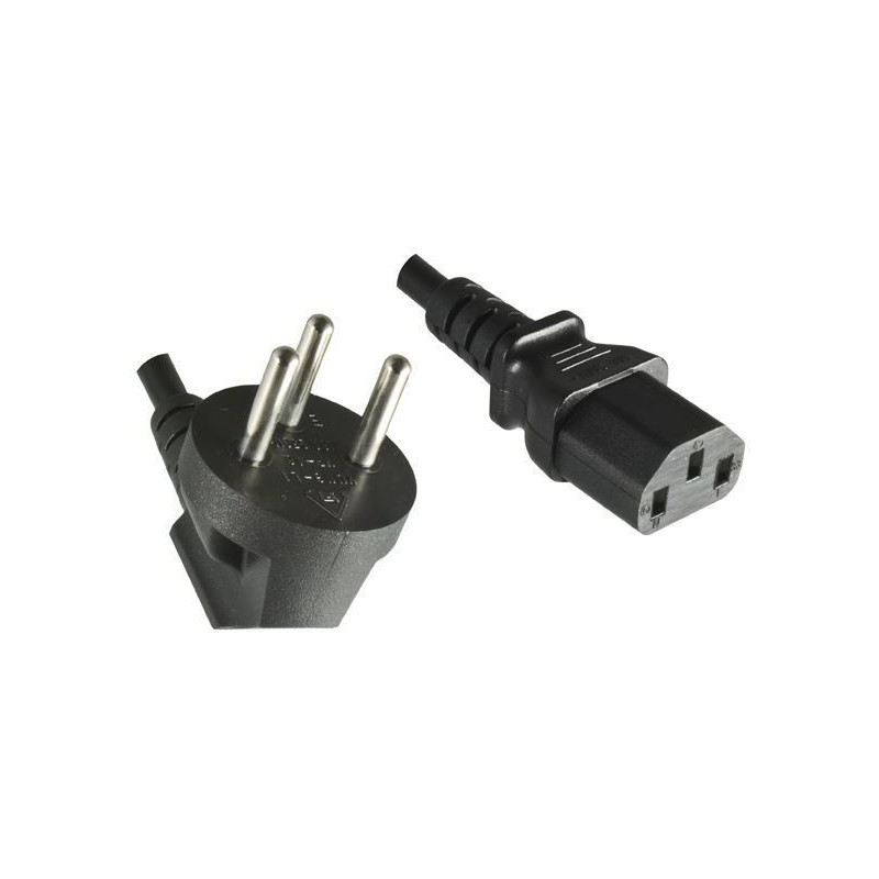 Microconnect PE010418ISRAEL câble électrique Noir 1,8 m Prise d'alimentation type H Coupleur C13