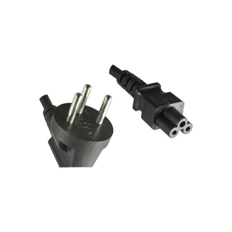 Microconnect PE010818ISREAL câble électrique Noir 1,8 m Prise d'alimentation type H Coupleur C5