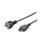 Microconnect 1.8m CEE 7/7 - C5 Noir 1,8 m CEE7/7 Coupleur C5