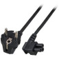 Microconnect PE010830A câble électrique Noir 3 m Coupleur C5 CEE7/7