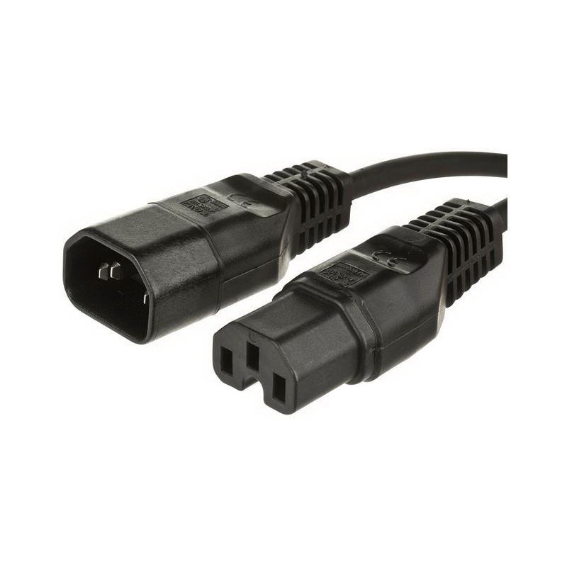 Microconnect PE011405 câble électrique Noir 0,5 m Coupleur C14 Coupleur C15