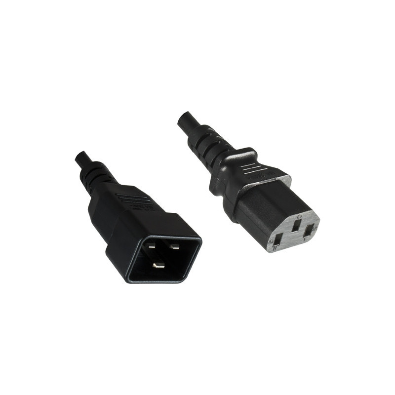 Microconnect PE030605 câble électrique Noir 0,5 m Coupleur C13 Coupleur C20
