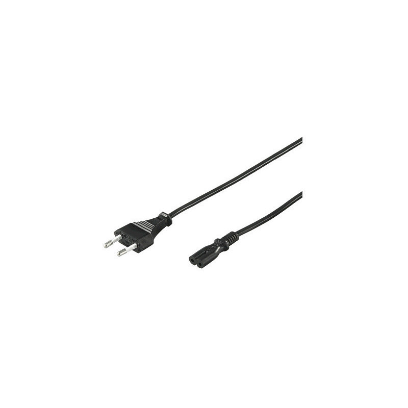 Microconnect PE030705 câble électrique Noir 0,5 m CEE7/16 Coupleur C7