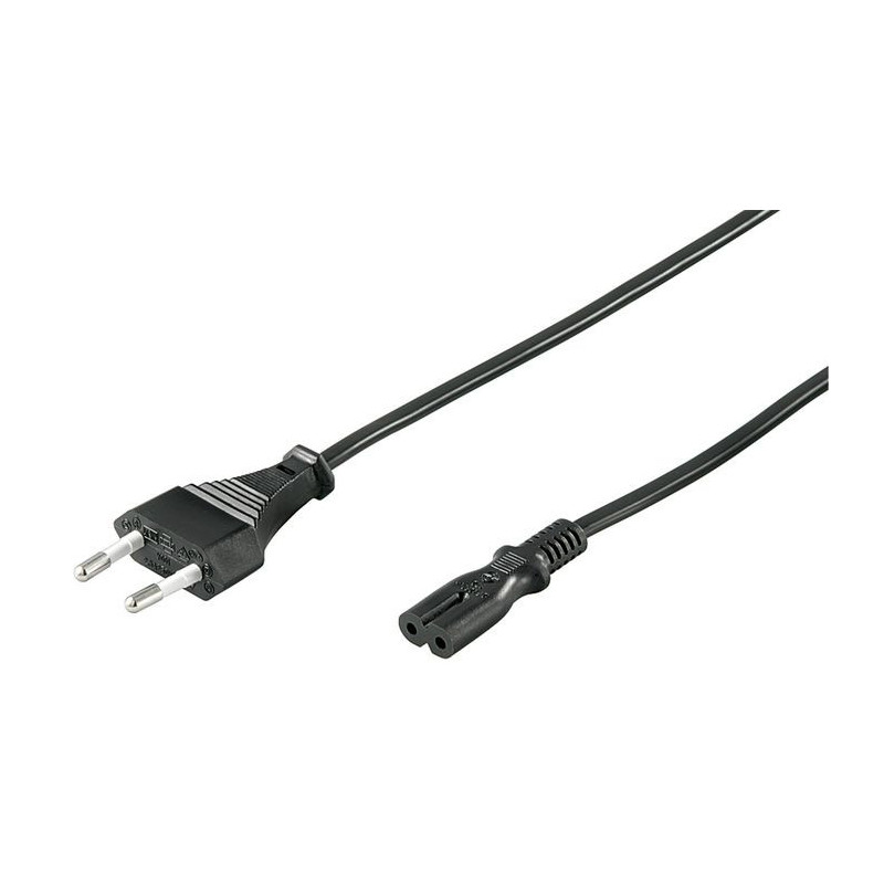 Microconnect PE030710 câble électrique Noir 1 m Prise d'alimentation type C Coupleur C7