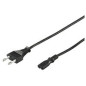 Microconnect PE030712 câble électrique Noir 1,2 m CEE7/16 Coupleur C7
