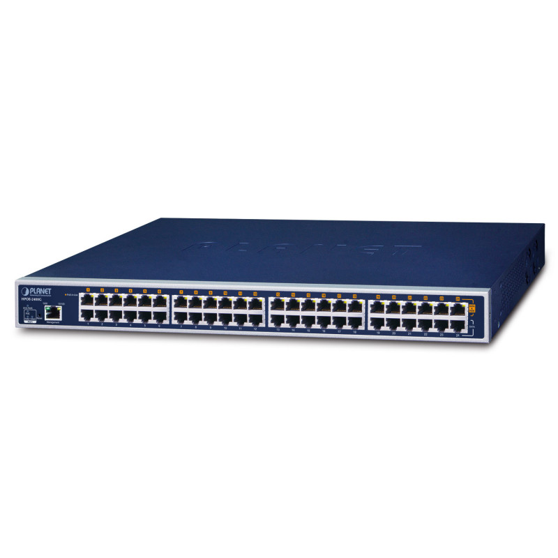 PLANET HPOE2400G commutateur réseau Géré Gigabit Ethernet (10/100/1000) Connexion Ethernet, supportant l'alimentation via ce