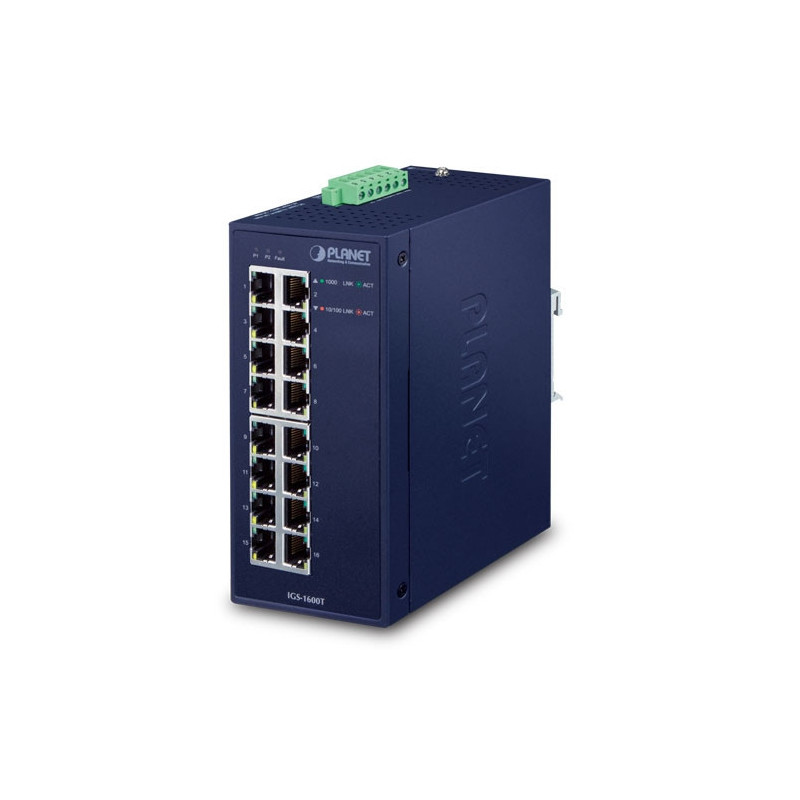 PLANET IGS-1600T commutateur réseau Non-géré L2 Gigabit Ethernet (10/100/1000) Bleu
