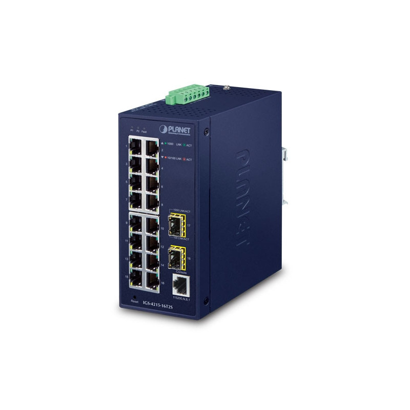 PLANET IGS-4215-16T2S commutateur réseau Géré L2/L4 Gigabit Ethernet (10/100/1000) Bleu