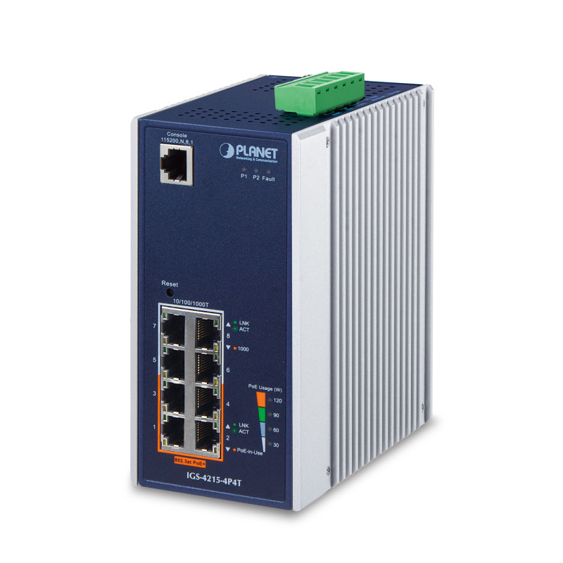 PLANET IGS-4215-4P4T commutateur réseau Géré L2/L4 Gigabit Ethernet (10/100/1000) Connexion Ethernet, supportant l'alimentation