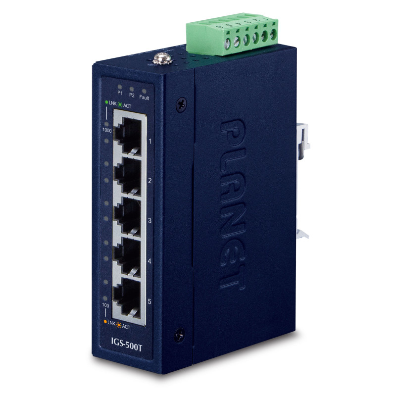 PLANET IGS-500T commutateur réseau Non-géré Gigabit Ethernet (10/100/1000) Bleu