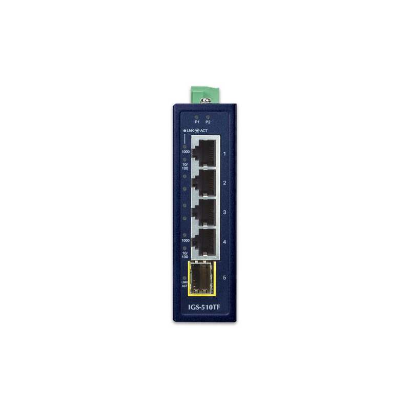 PLANET IGS-510TF commutateur réseau Non-géré Gigabit Ethernet (10/100/1000) Bleu