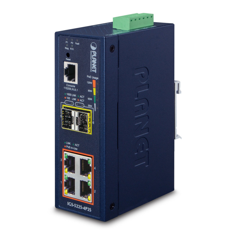 PLANET IGS-5225-4P2S commutateur réseau Géré L2+ Gigabit Ethernet (10/100/1000) Connexion Ethernet, supportant l'alimentation