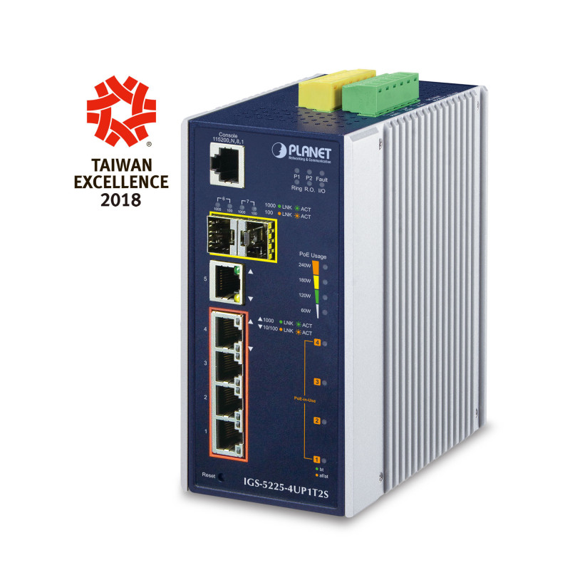 PLANET IGS-5225-4UP1T2S commutateur réseau Géré L2+ Gigabit Ethernet (10/100/1000) Connexion Ethernet, supportant