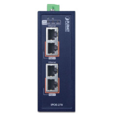 PLANET IPOE-270 commutateur réseau Connexion Ethernet, supportant l'alimentation via ce port (PoE) Bleu