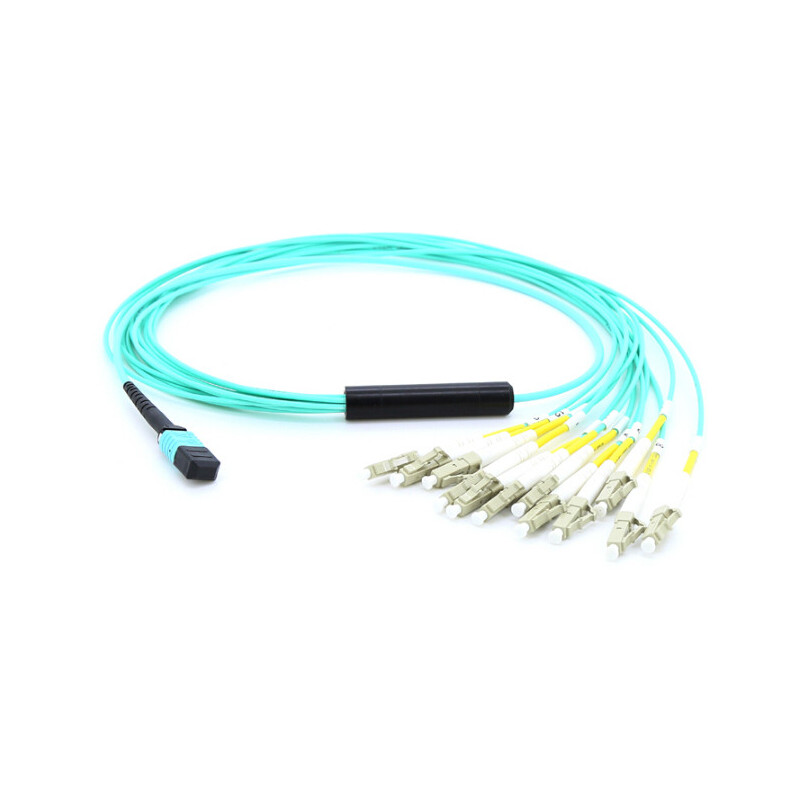 Microconnect FIB995010 câble de fibre optique 10 m 12x LC MPO OM3 Couleur aqua