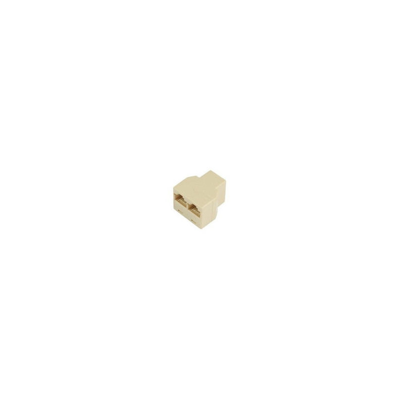 Microconnect RJ45-2xRJ45 F-F séparateur voix-données Beige