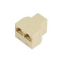 Microconnect RJ45-2xRJ45 F-F séparateur voix-données Beige