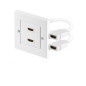 Microconnect 2 x HDMI prise de courant Blanc